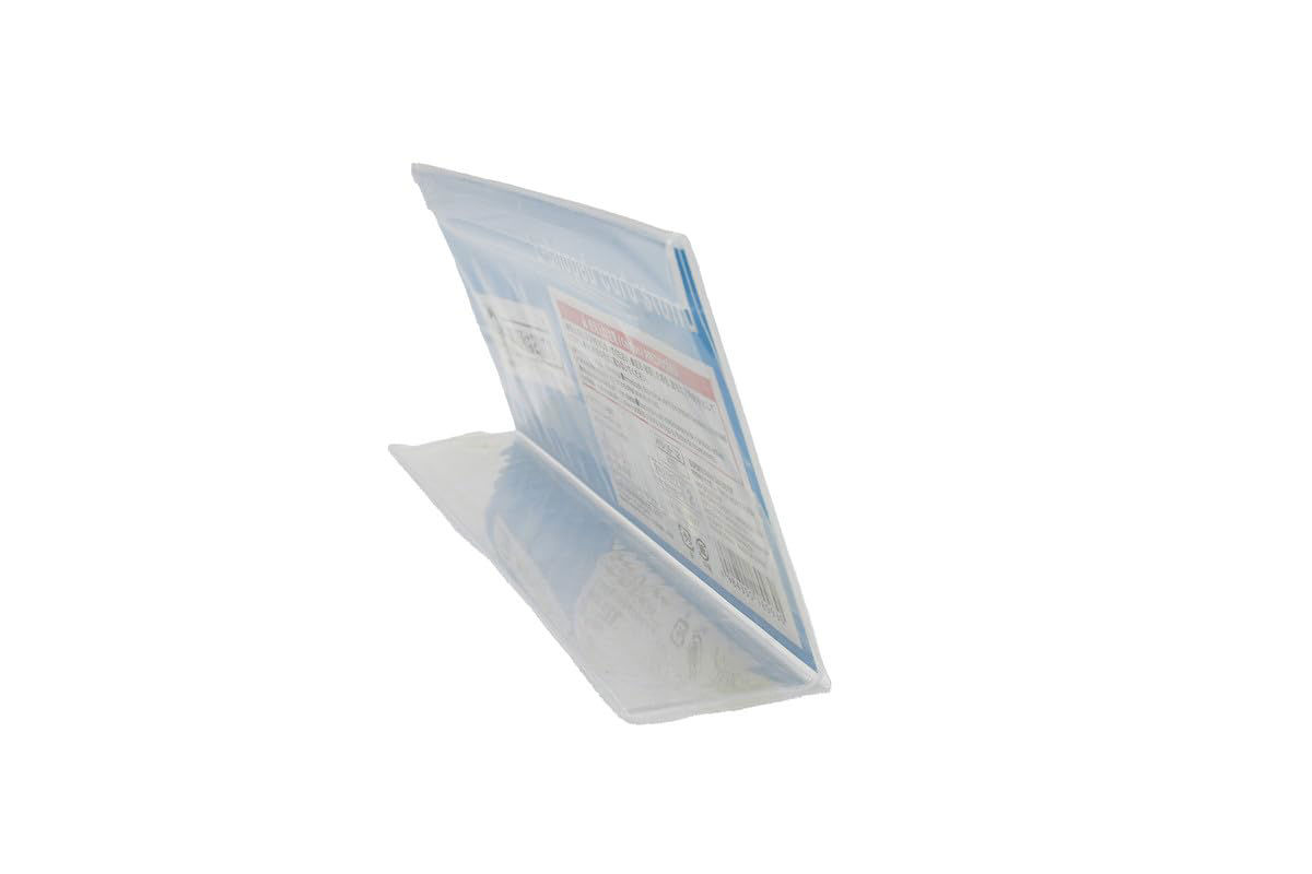L-Shaped Card Stand, Clear (18x8cm)