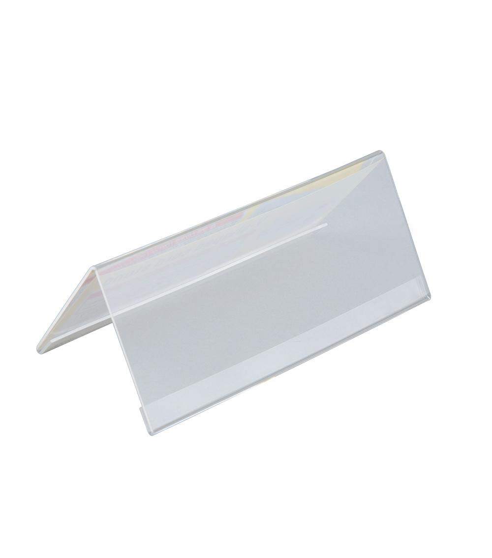 V-Shaped Card Stand, Clear (15 x 6cm)