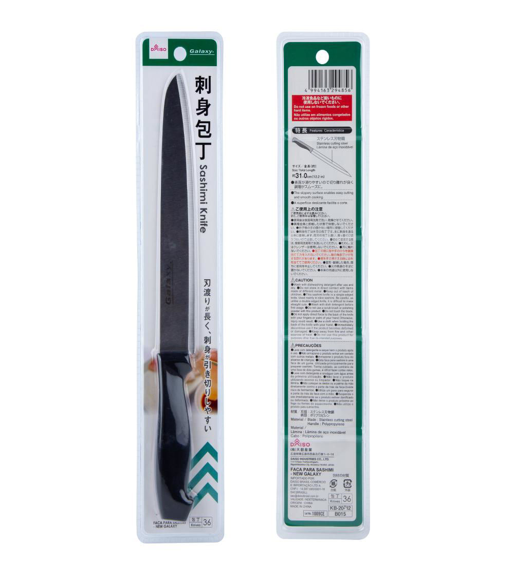 Sashimi Knife, Black & Silver