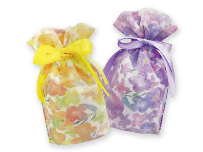 Flower Drawstring Non-Woven Fabric Bag, Assorted (1 pc)