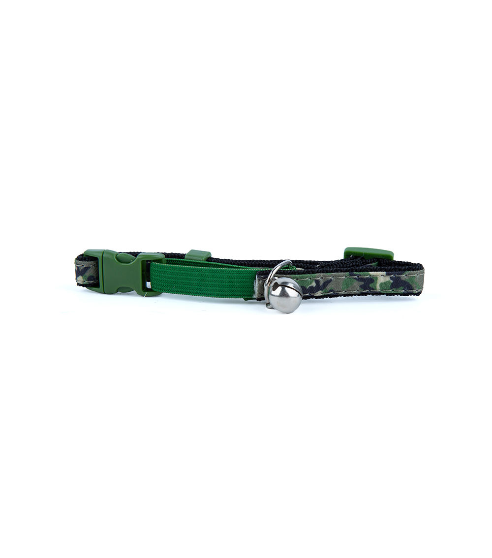 Cat Collar with Bell - Camouflage Pattern, Assorted (1Pc)