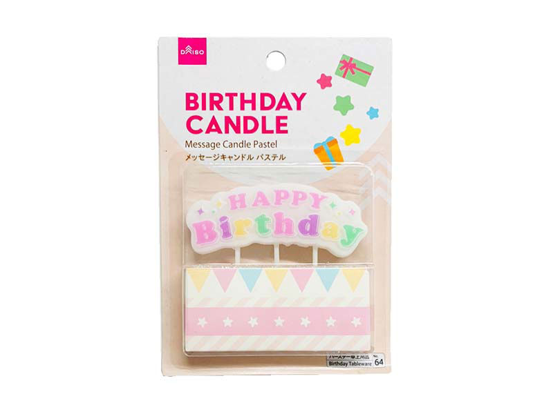 Message Candle – Pastel Colors
