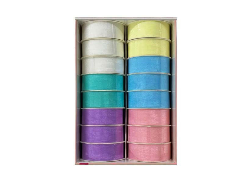 Organza Ribbon (Pastel Colors, Width 2cm × Length 3m)