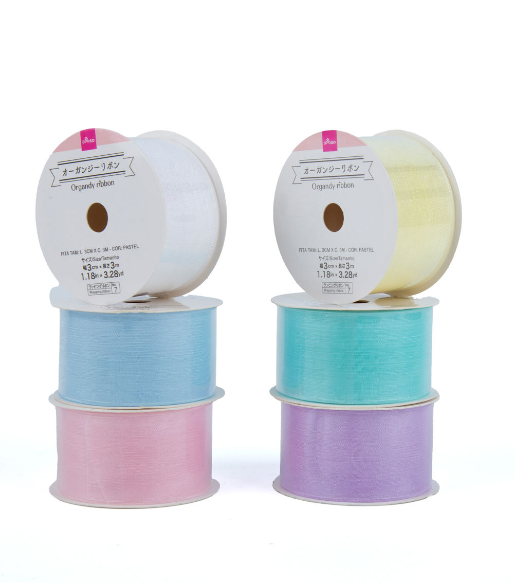 Pastel Organza Ribbon, Assorted (1 pc) - 3cmx3m