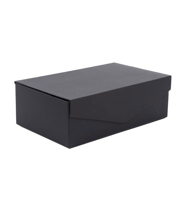 Rectangular Paper Box with Lid -Matte Black