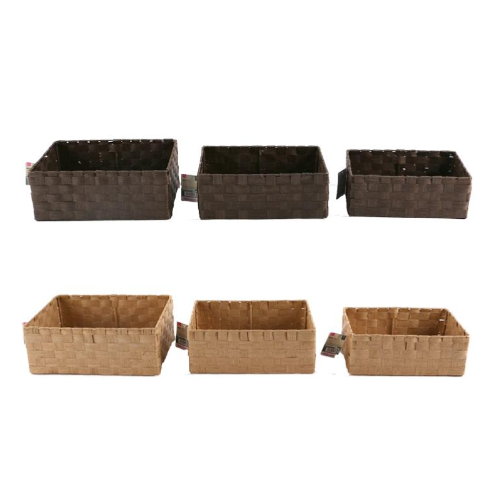 3-Size Paper Basket - B, Assorted (1 pc)
