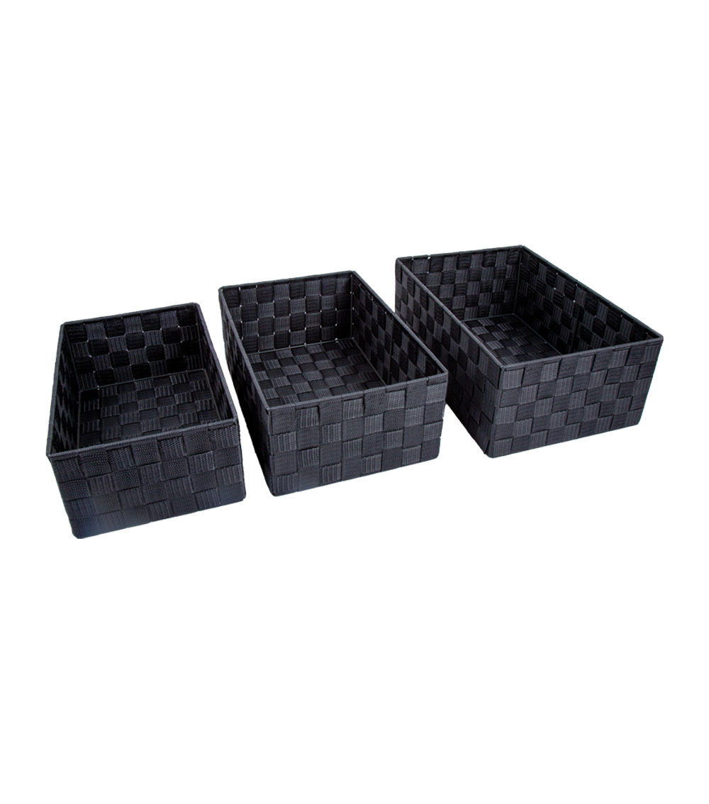 3-Size Print Storage Baskets, Assorted (1 pc)