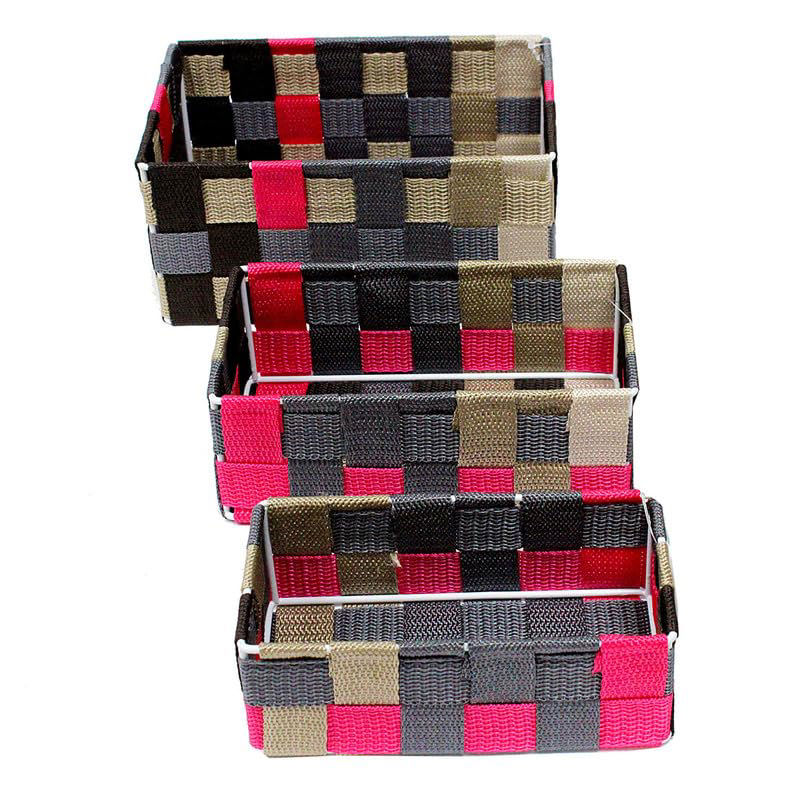 PP Woven Storage Basket – Assorted, Rectangular