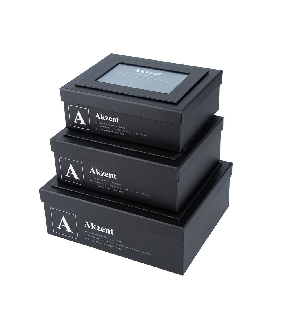 Paper Box with Photo Frame, Black (1 pc)