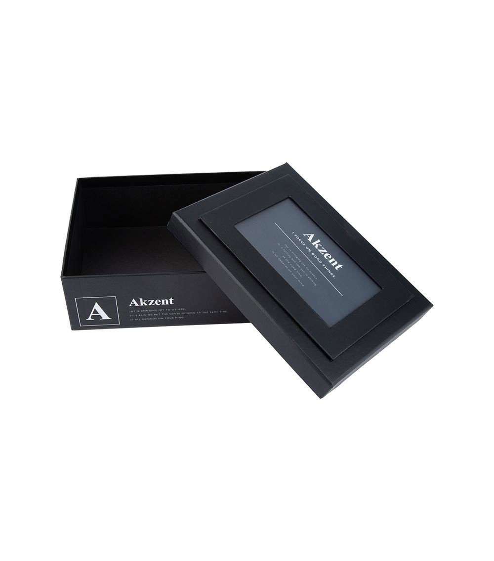 Paper Box with Photo Frame, Black (1 pc)