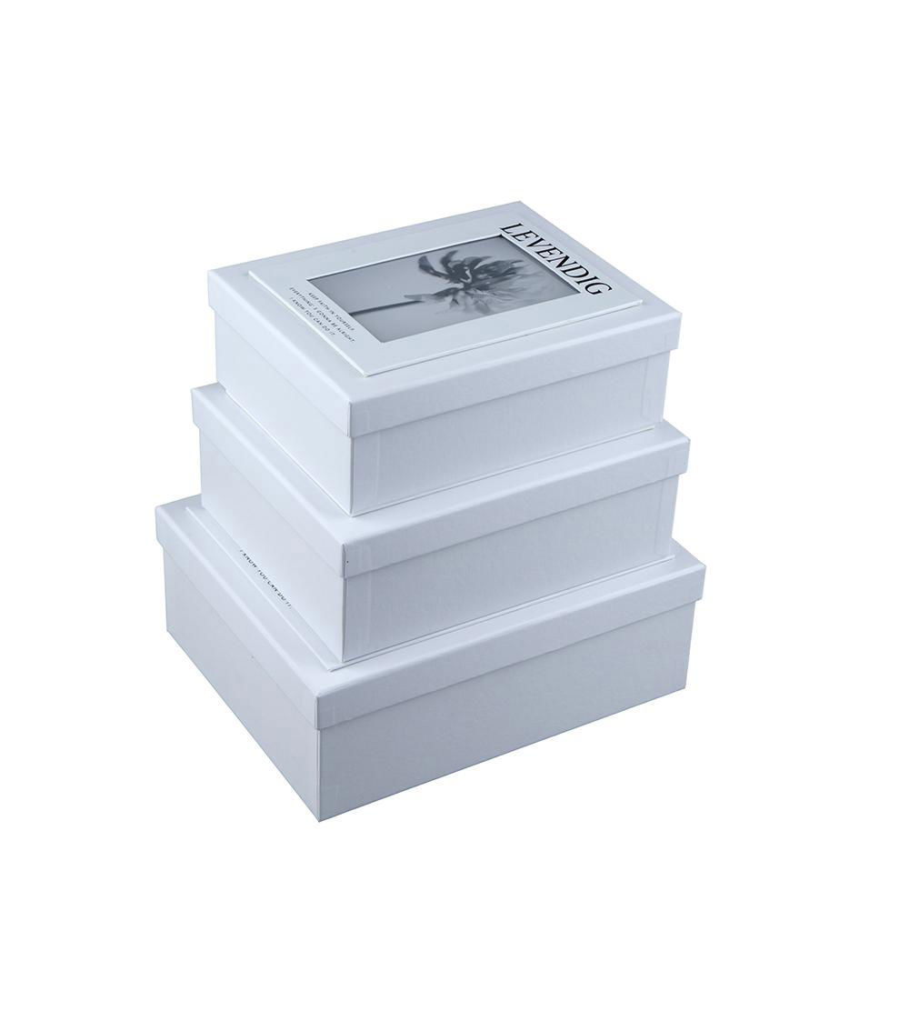 Paper Box with Photo Frame, White (1 pc)