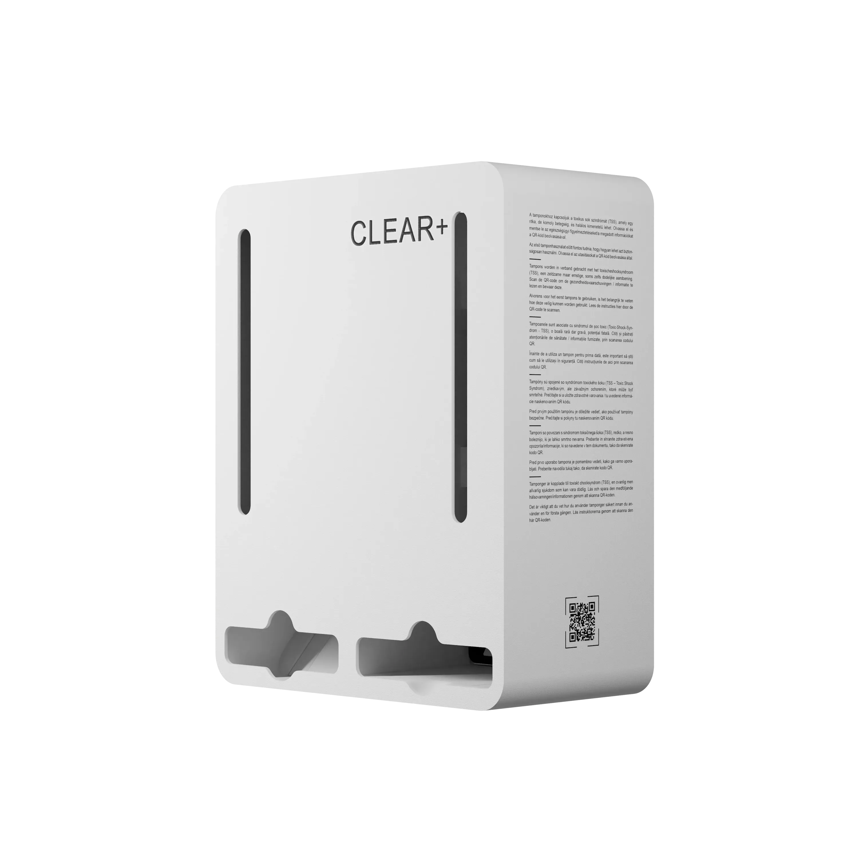 Clear+ Tampon- und Bindenspender Weiß