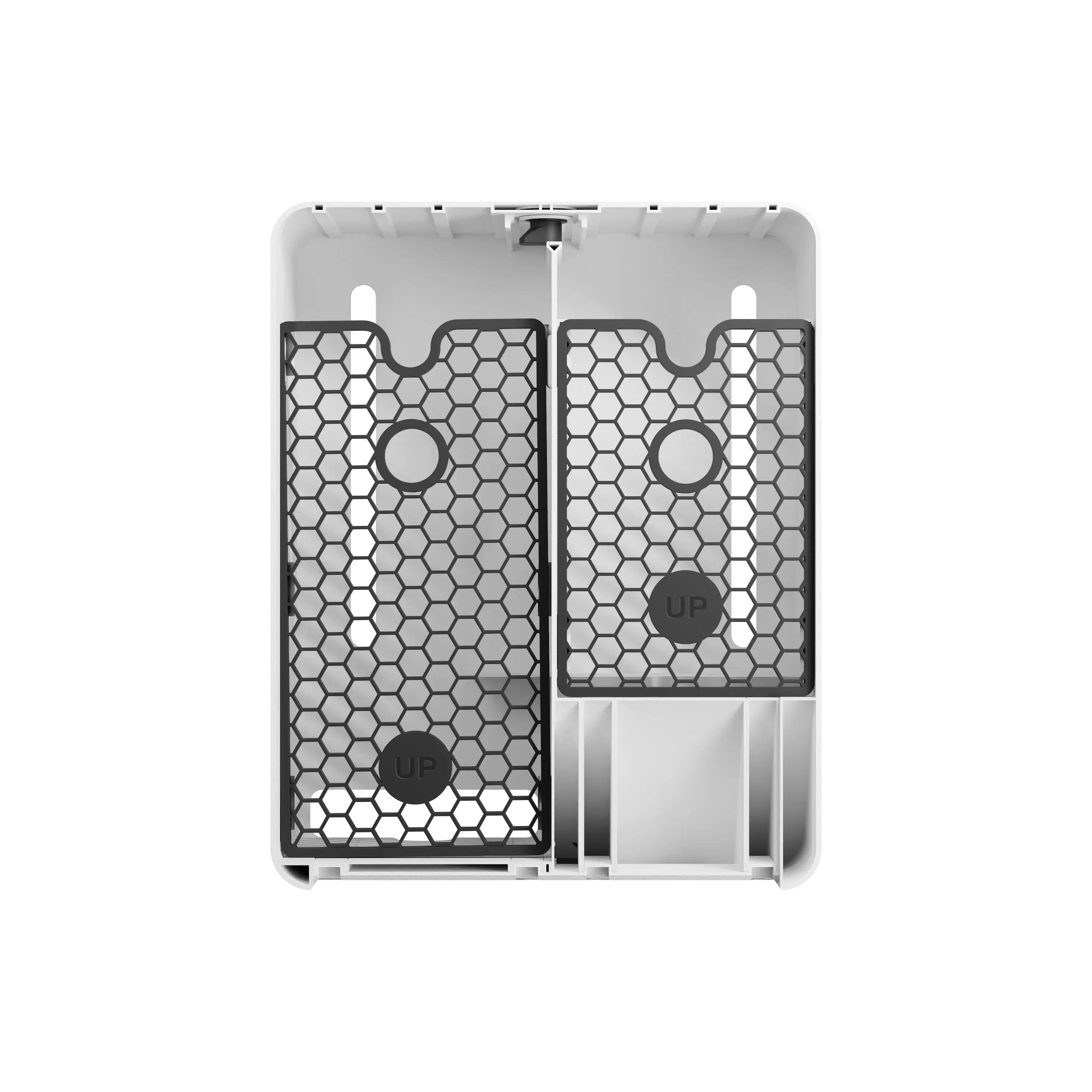 Clear+ tampon- and sanitary pad dispenser white