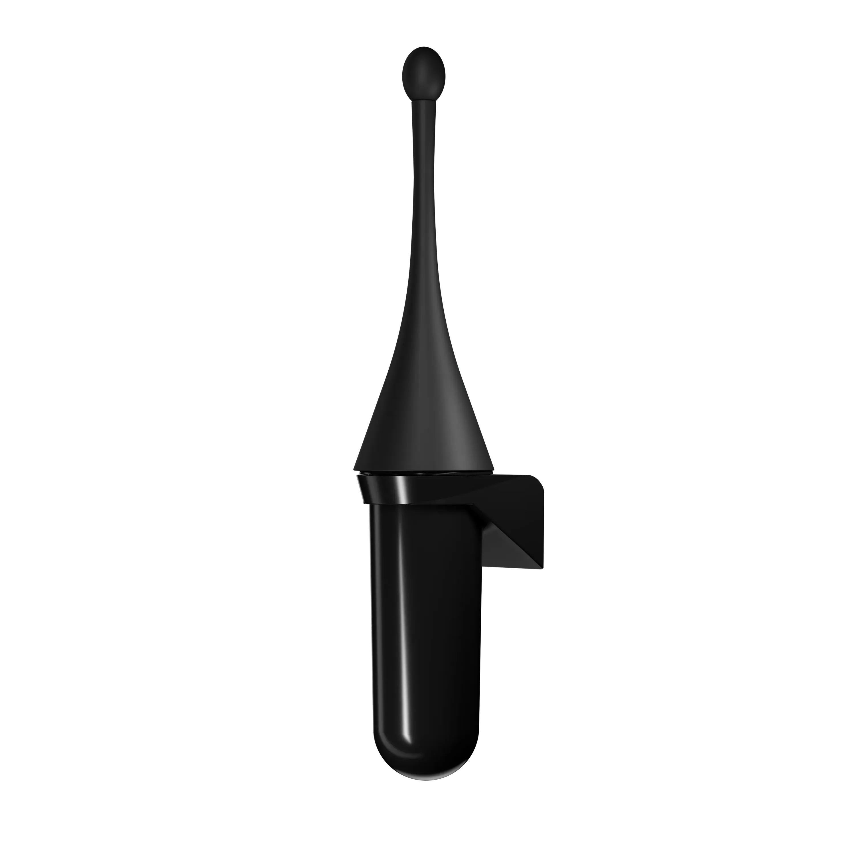 Clear+ EcoBlack toilet brush set wall