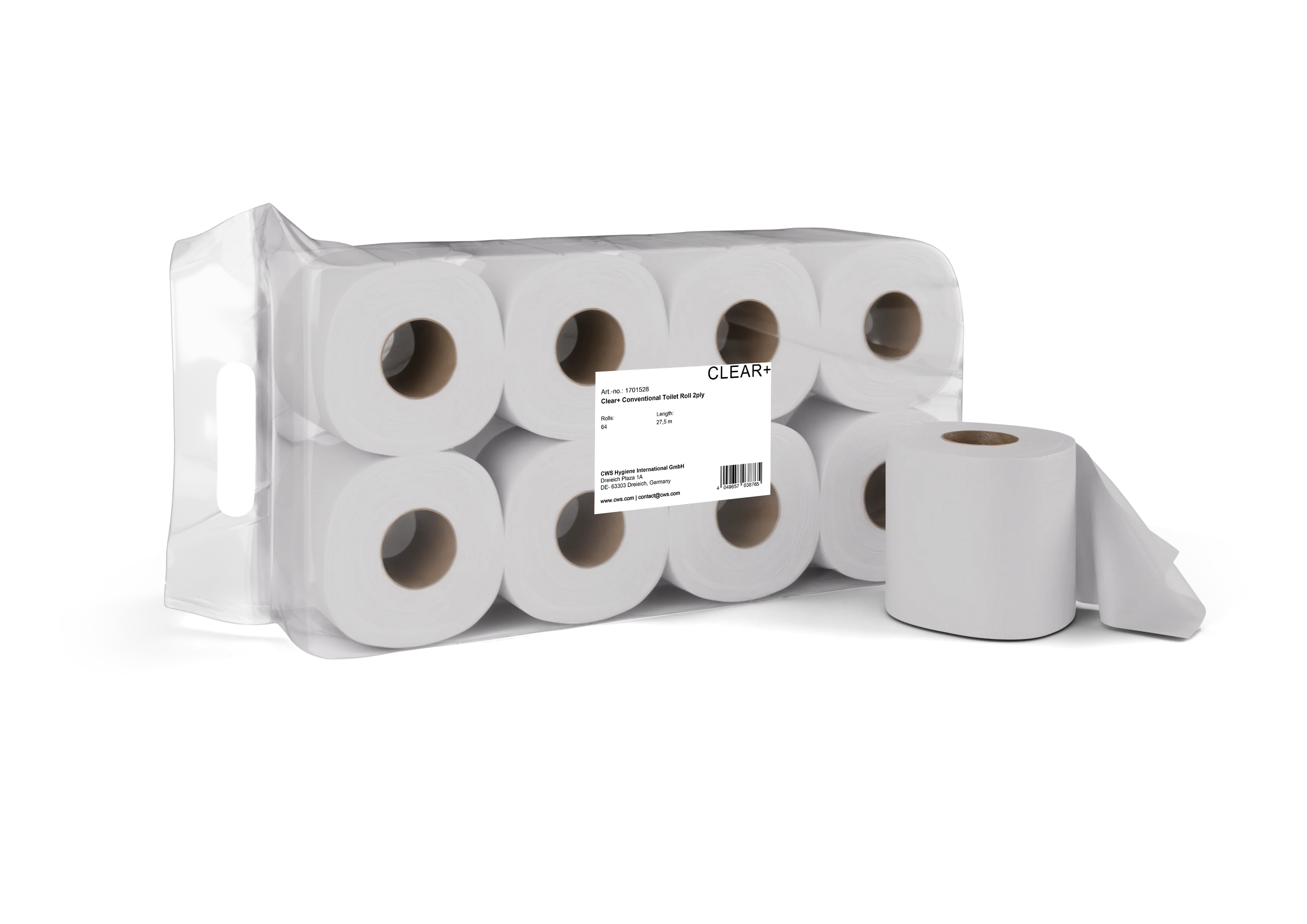 Clear+ Toilettenpapier Standard 2-lagig