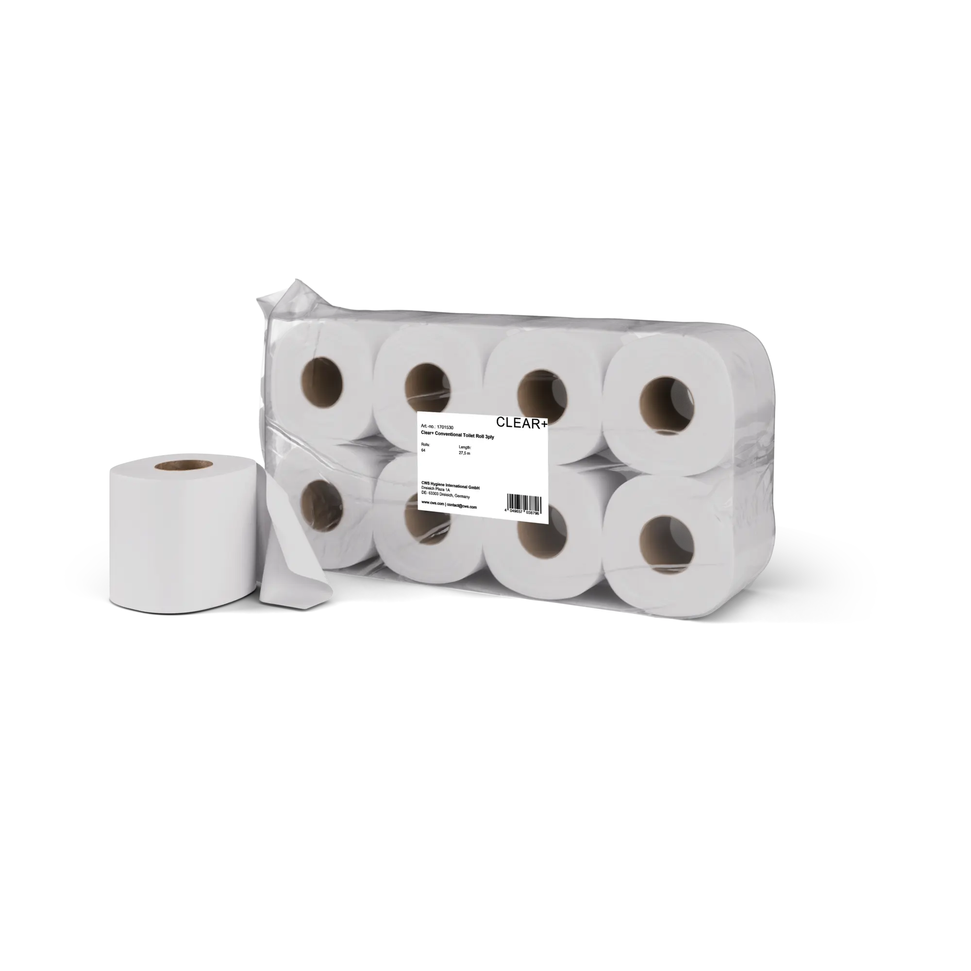 Clear+ Toilettenpapier Standard 3-lagig