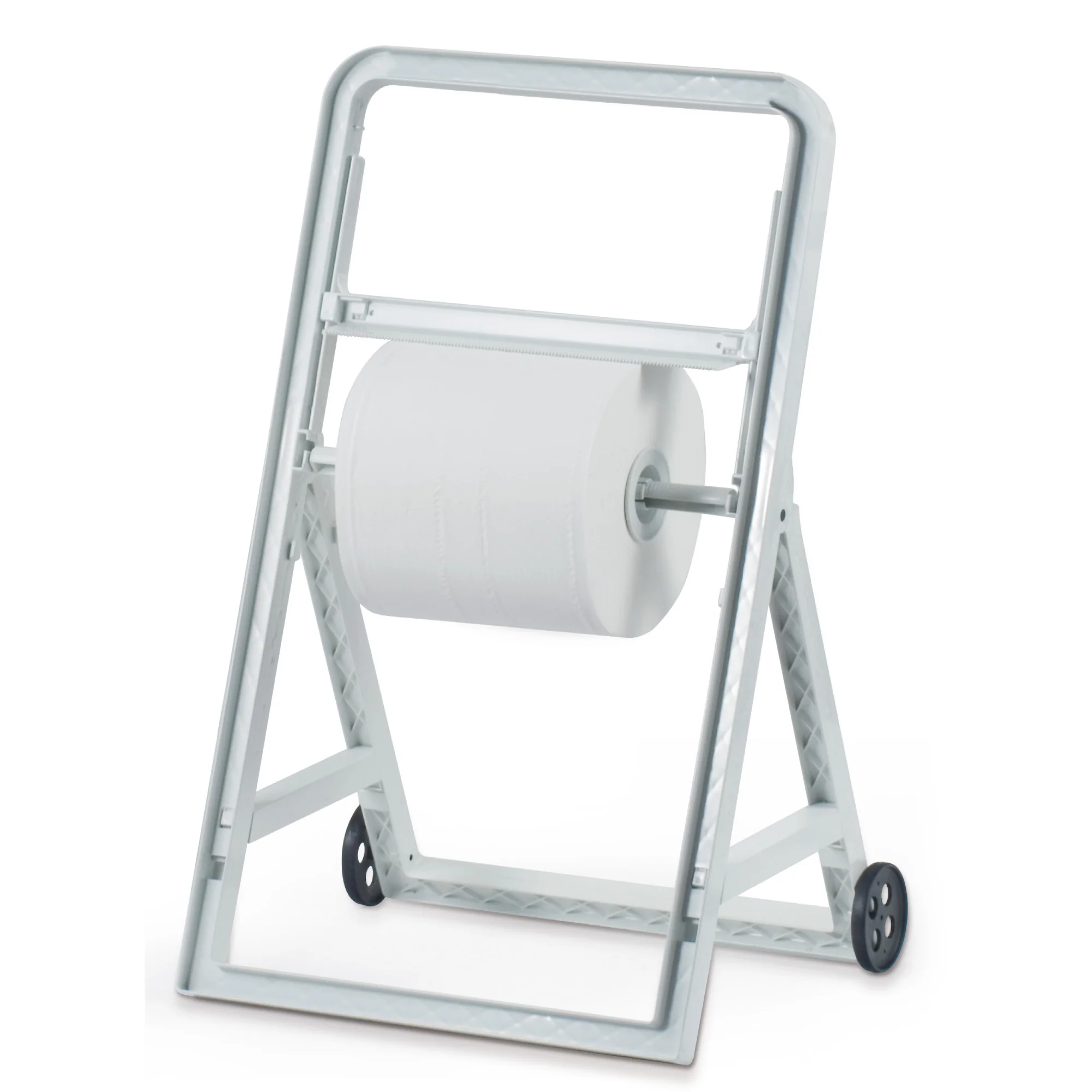 Clear+ Industrierollenhalter bodenstehend weiß