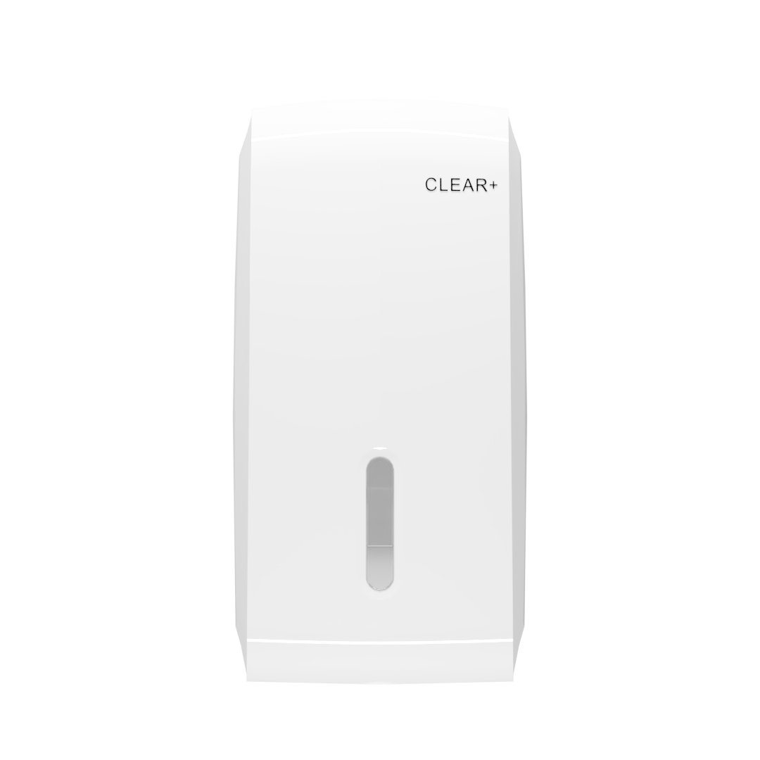 Clear+ Einzelblatt-Toilettenpapierspender Weiß