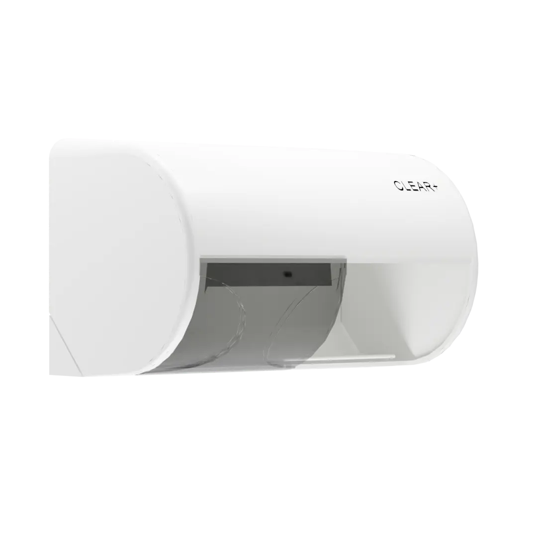 Clear+ Toilettenpapierspender weiß