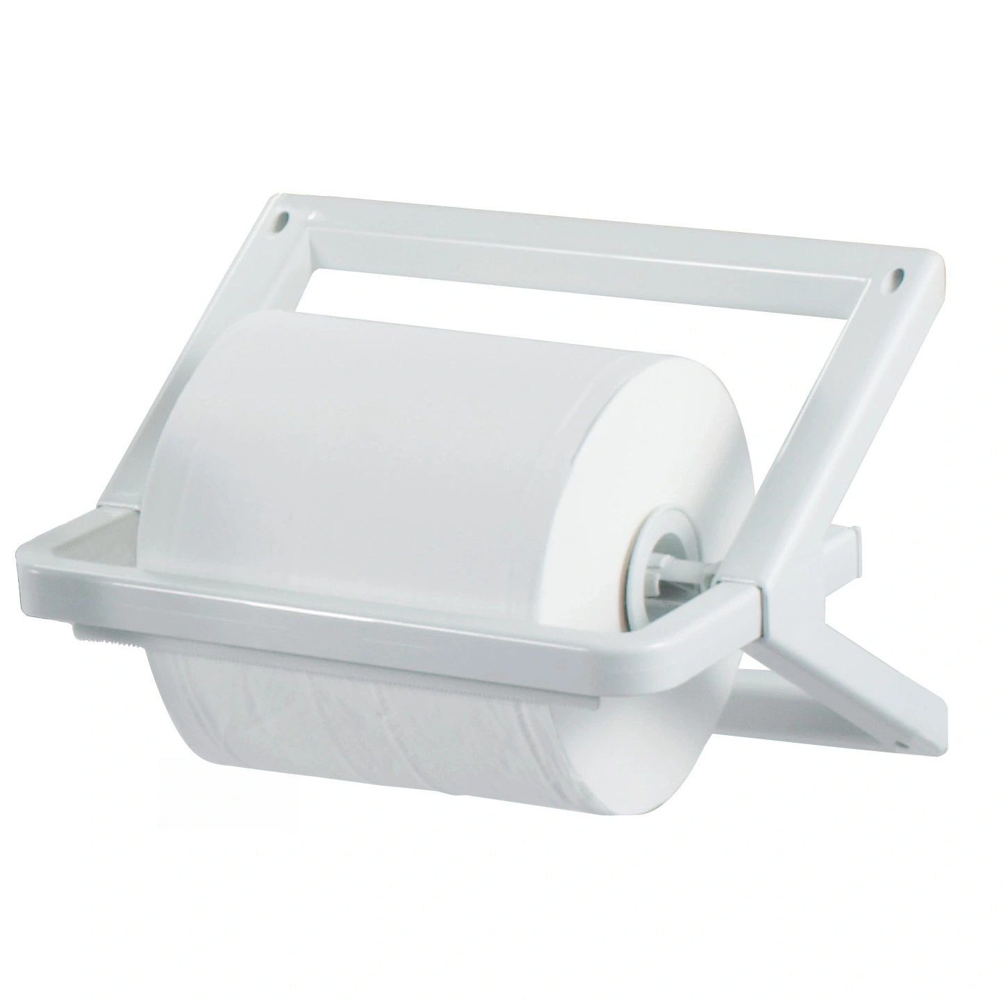 Clear+ Industrierollenhalter Wand- & Tischmontage weiß