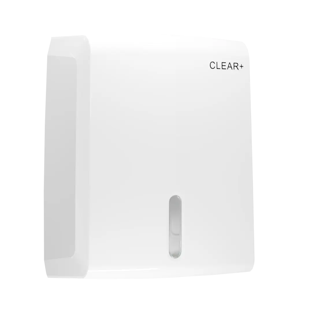 Clear+ Falthandtuchspender weiß