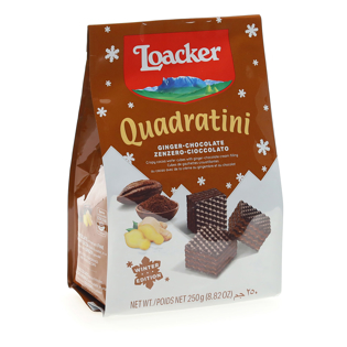 Quadratini Ginger-Chocolate, creme-filled wafer, 8.82oz
