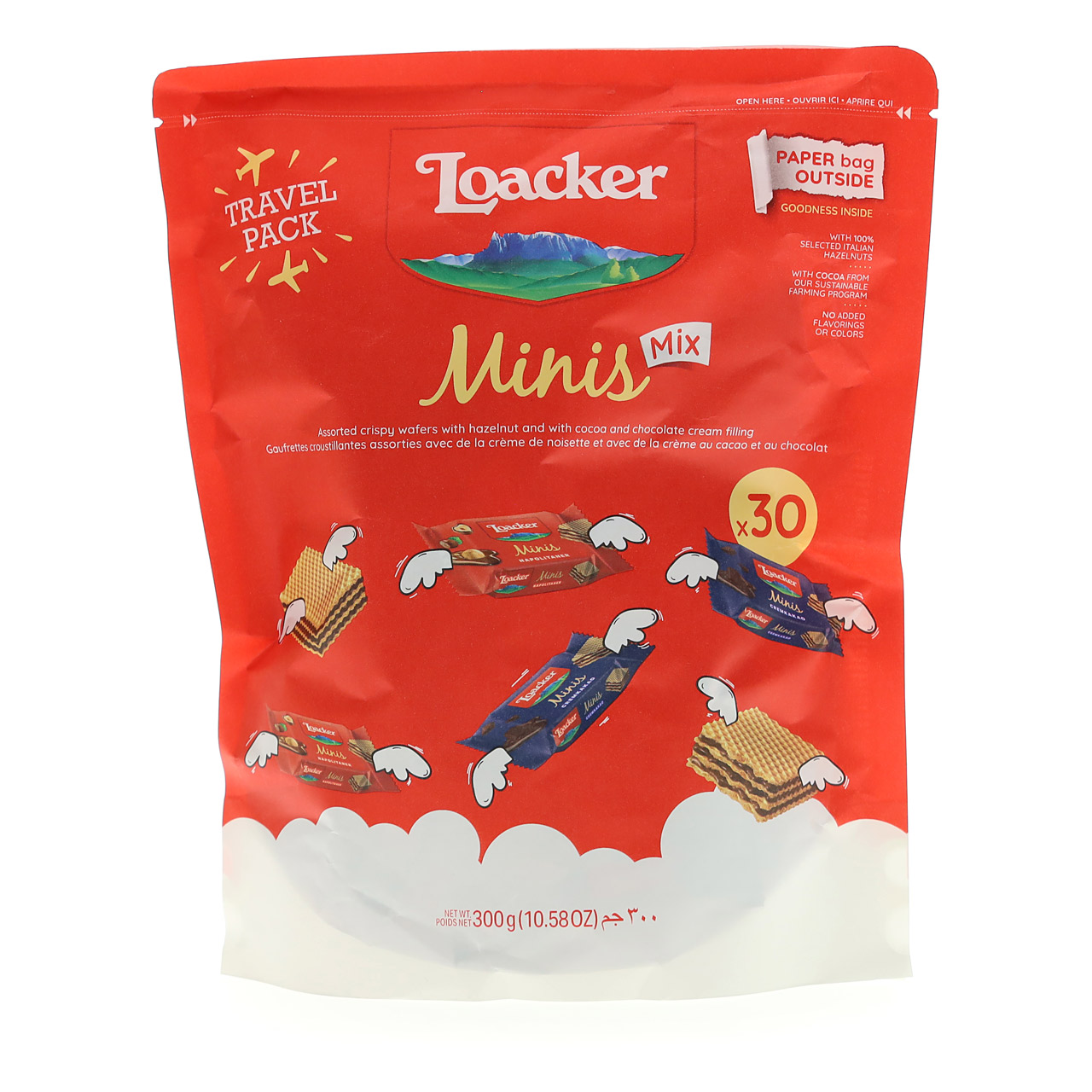 Loacker Minis Napolitaner gusti assortiti in busta da 700 gr. (circa 70pz  da 10 gr) (700 gr) - Assortimento n.1 : : Alimentari e cura della  casa