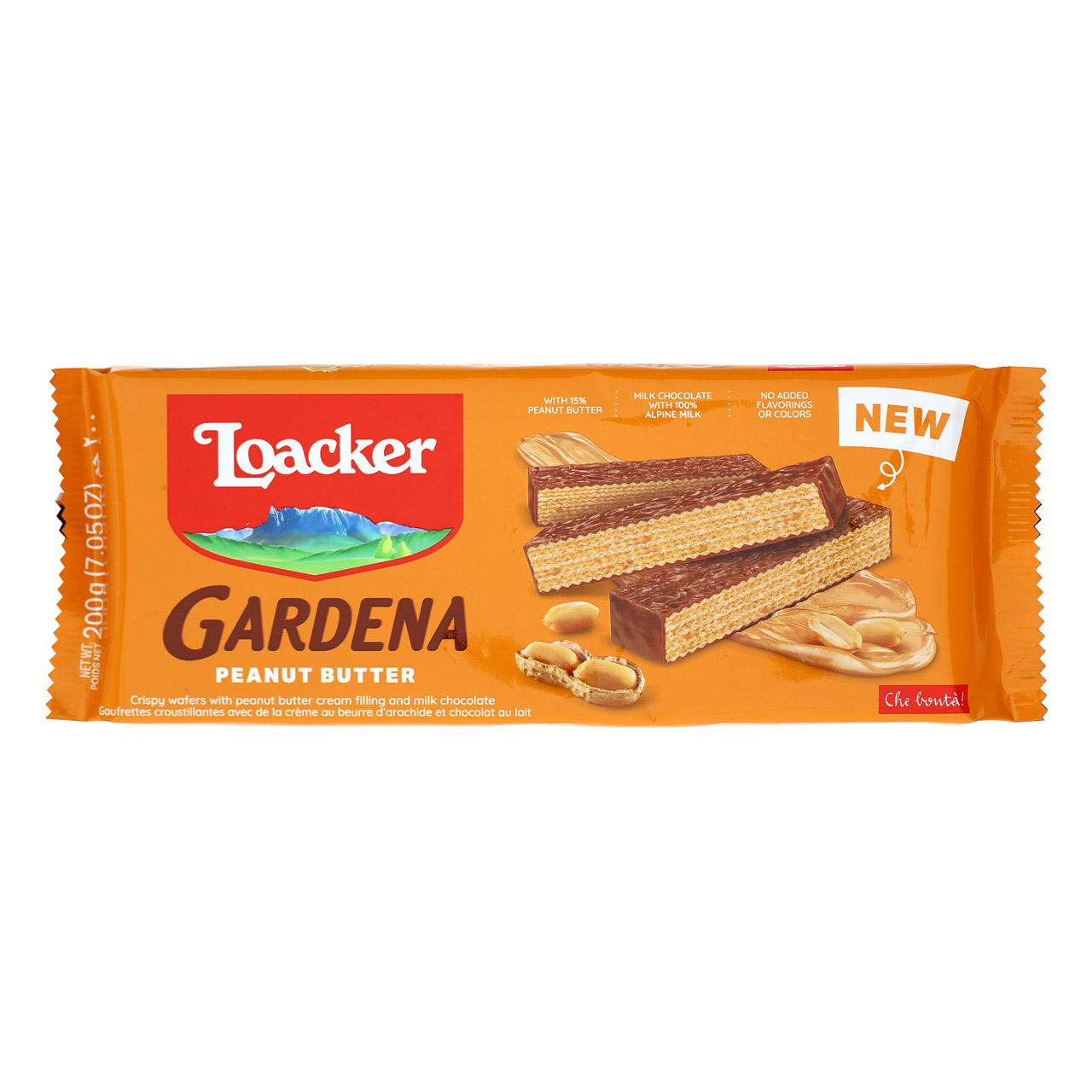 Gardena Peanut Butter, chocolateenrobed wafer cookies, 7.05 Loacker