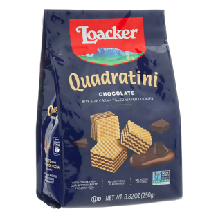 Quadratini Chocolate, creme-filled wafer cookies, 8.82oz