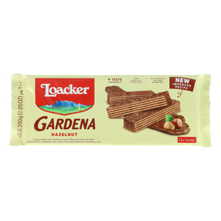 Gardena Hazelnut, chocolate-enrobed wafer cookies, 7.05oz