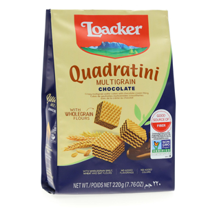 Multigrain Quadratini Chocolate, creme-filled wafer cookies,