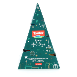 Loacker Christmas Tree, variety pack of wafers & chocolates,