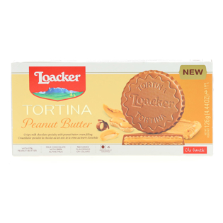 Tortina Peanut Butter, chocolate wafer specialty, 4.44oz