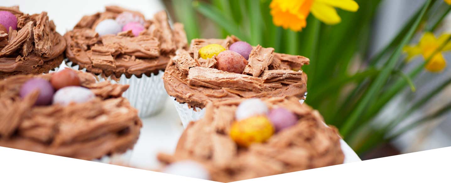 Easter nest cupcakes