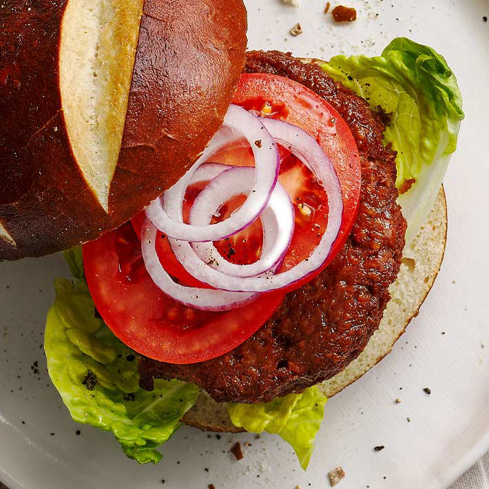 Meatless burger vegan