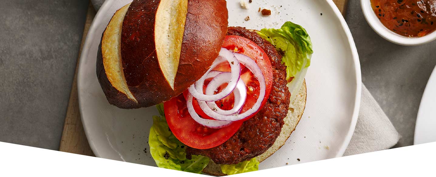 Meatless burger vegan