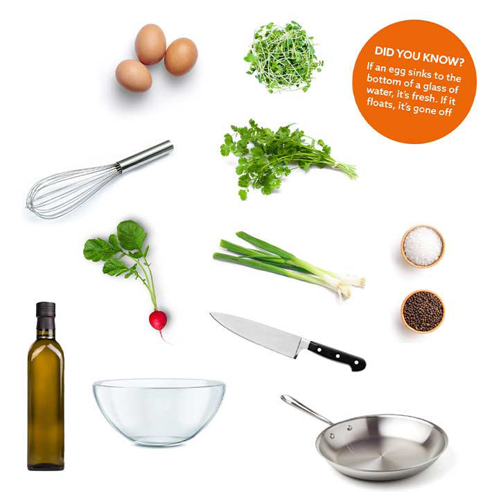 Make your own microgreens omelette