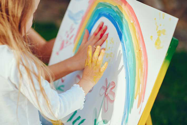 Fingerpaint a wildflower wonderland