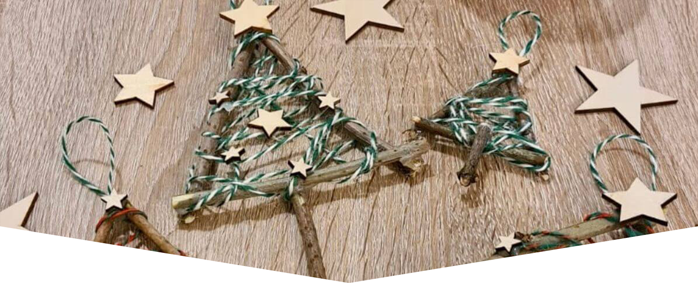 Make your own twig tree decorations