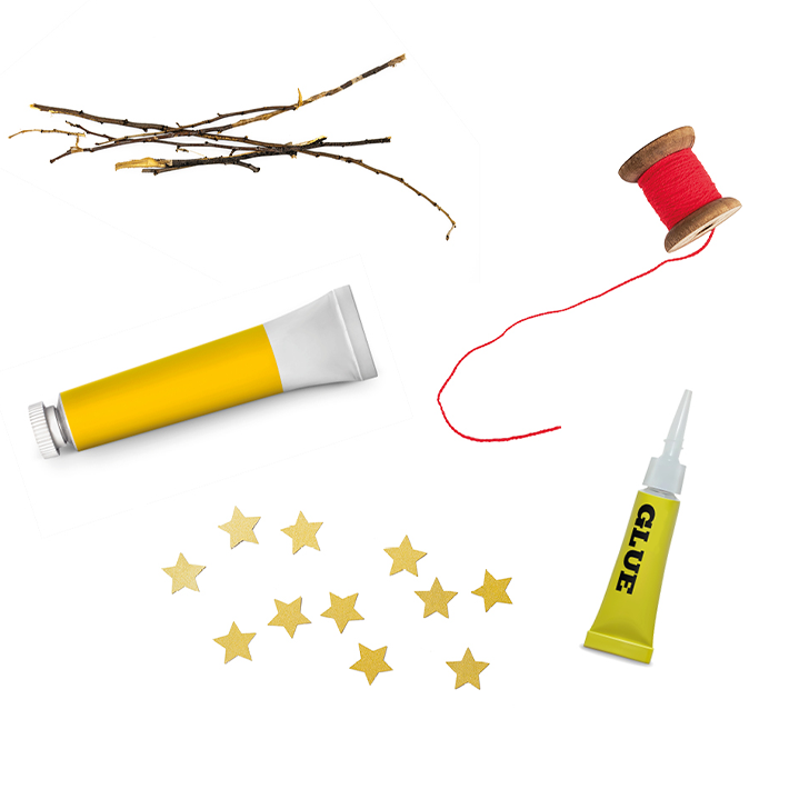 Make your own twig tree decorations