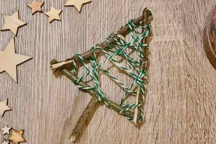 Make your own twig tree decorations