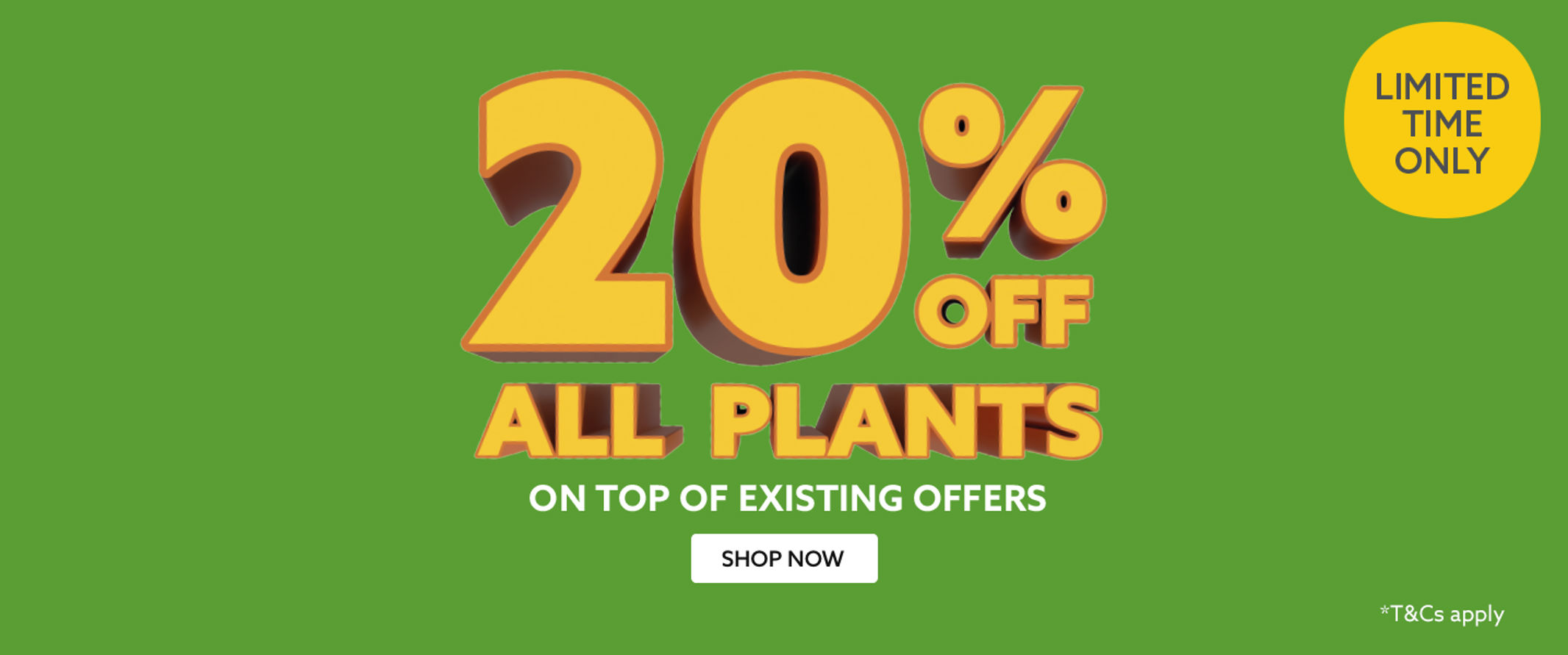 20% off all plants