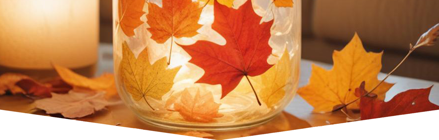 Autumn leaf lanterns