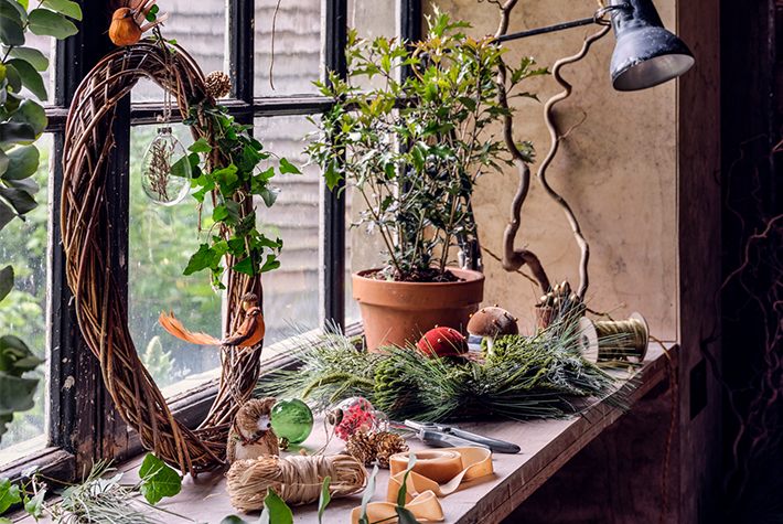 Harvest vegetable wreath materials