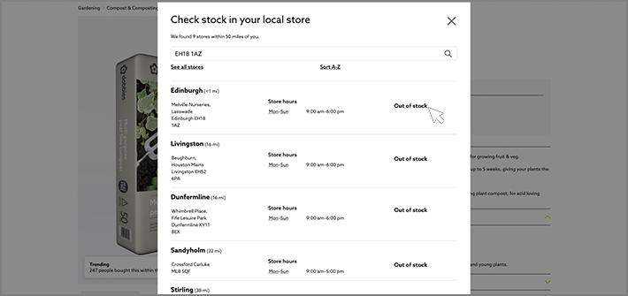 What if my product is out of stock?