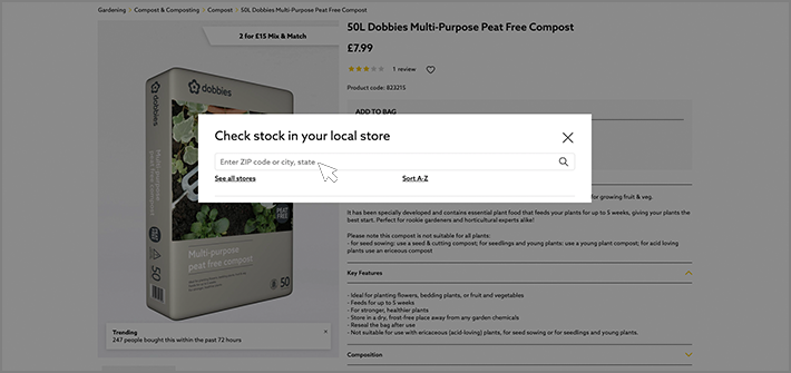 3. Select your store