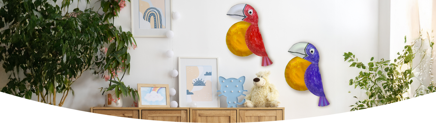 Create a paper plate parrot