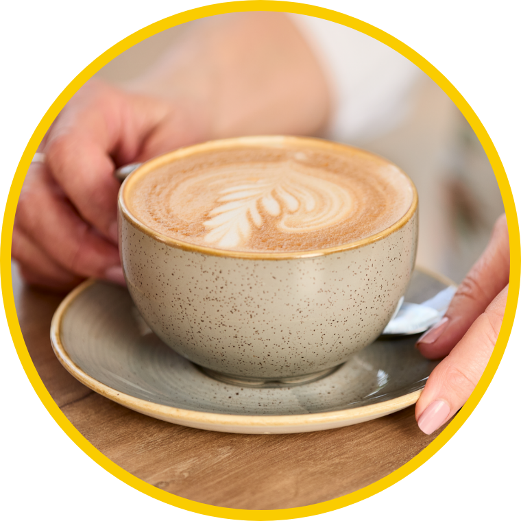 2 free hot drinks every month.