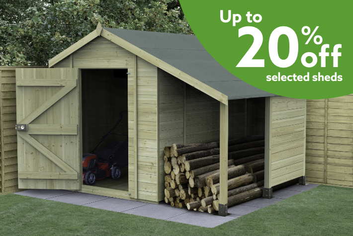 Up to 20% off selected sheds