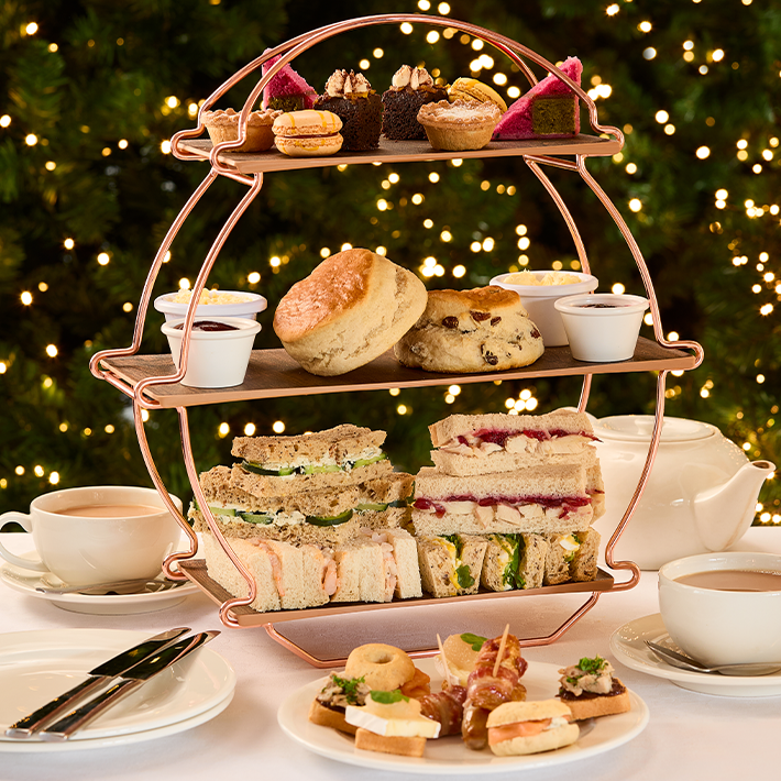Luxury festive afternoon tea